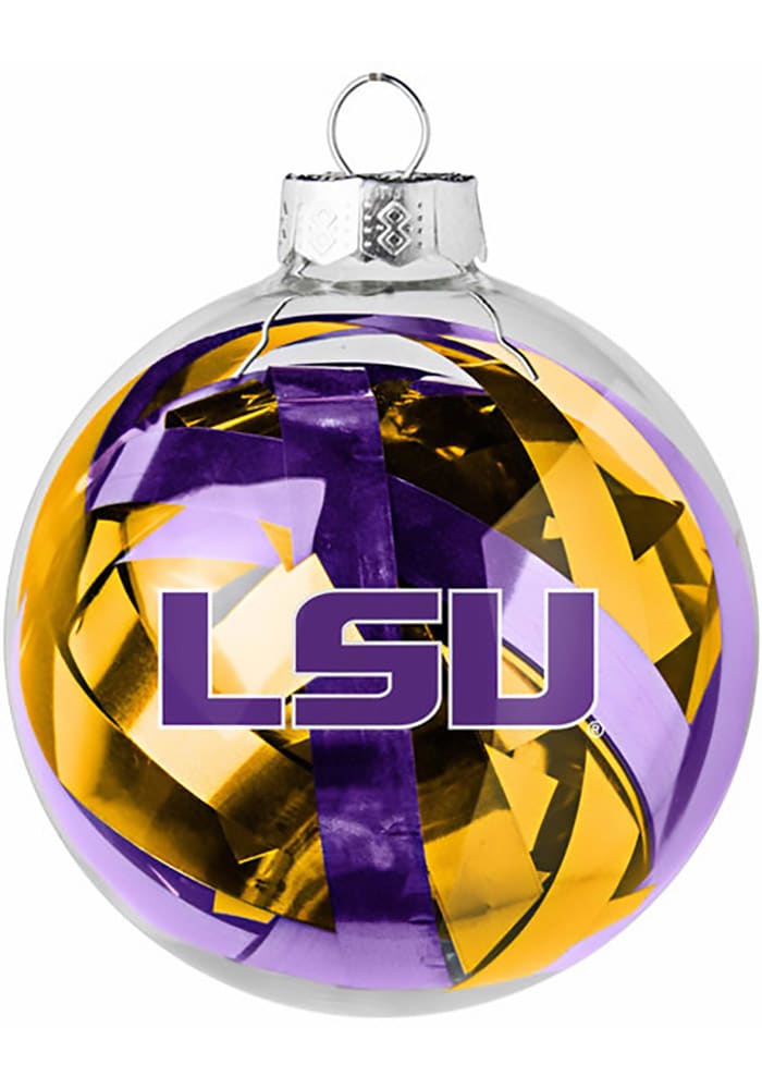 LSU Tigers Tinsel Ball Ornament