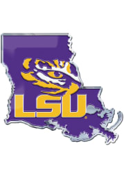Sports Licensing Solutions LSU Tigers State Shape Car Emblem - Purple