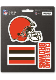 Sports Licensing Solutions Cleveland Browns 3 Pack 5x7.5 Inch Auto Decal - Orange
