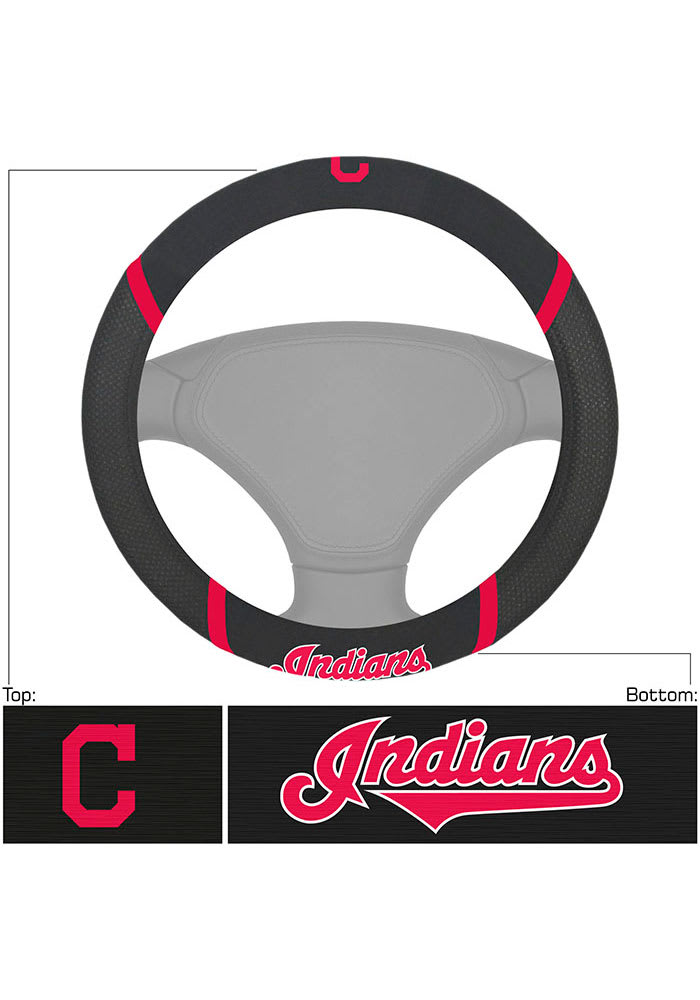 MLB Cleveland Indians Leather Steering Wheel Cover 