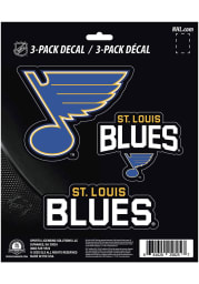 Sports Licensing Solutions St Louis Blues 3 Pack Team Logo Auto Decal - Blue