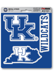 Sports Licensing Solutions Kentucky Wildcats 3pk Auto Decal - Blue