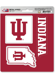 Sports Licensing Solutions Indiana Hoosiers 3 pk Auto Decal - Blue