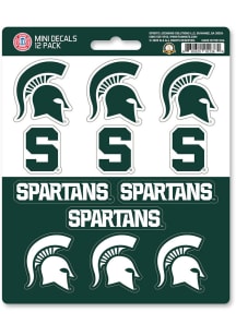Sports Licensing Solutions Michigan State Spartans 12 pk Mini Auto Decal - Green