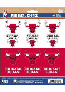 Sports Licensing Solutions Chicago Bulls 12 pk Mini Auto Decal - Red
