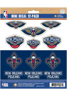 Sports Licensing Solutions New Orleans Pelicans 12 pk Mini Auto Decal - Navy Blue