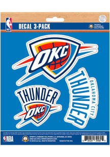 Sports Licensing Solutions Oklahoma City Thunder 3 pk Auto Decal - Blue