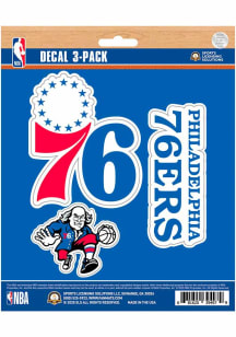 Sports Licensing Solutions Philadelphia 76ers 3 pk Auto Decal - Blue