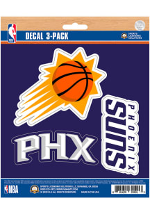 Sports Licensing Solutions Phoenix Suns 3 pk Auto Decal - Purple