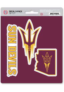 Sports Licensing Solutions Arizona State Sun Devils 3 pk Auto Decal - Maroon