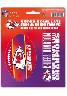 Sports Licensing Solutions Kansas City Chiefs 3 pk Auto Decal - Red