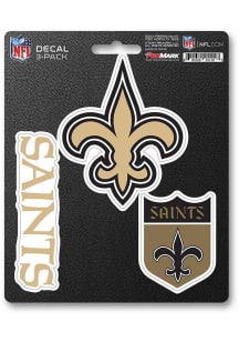 Sports Licensing Solutions New Orleans Saints 3 pk Auto Decal - Gold