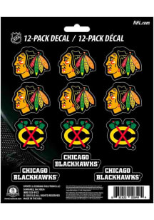 Sports Licensing Solutions Chicago Blackhawks 12 pk Mini Auto Decal - Red