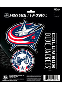 Sports Licensing Solutions Columbus Blue Jackets 3 pk Auto Decal - Blue