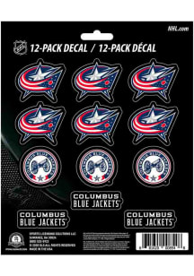 Sports Licensing Solutions Columbus Blue Jackets 12 pk Mini Auto Decal - Blue