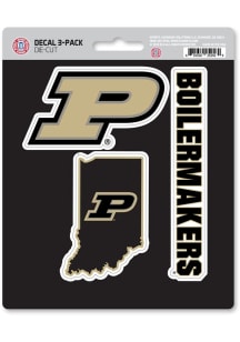 Sports Licensing Solutions Purdue Boilermakers 3 pk Auto Decal - Gold