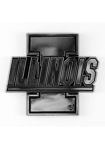 Sports Licensing Solutions Illinois Fighting Illini Molded Chrome Car Emblem - Orange