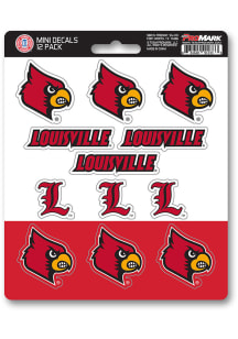 Sports Licensing Solutions Louisville Cardinals 12 pk Mini Auto Decal - Red