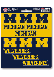 Sports Licensing Solutions Michigan Wolverines 12 pk Mini Auto Decal - Navy Blue
