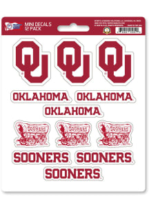 Sports Licensing Solutions Oklahoma Sooners 12 pk Mini Auto Decal - Red