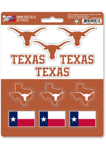 Sports Licensing Solutions Texas Longhorns 12 pk Mini Auto Decal - Burnt Orange