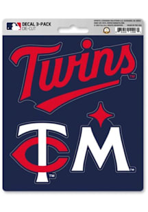 Minnesota Twins 3pk Auto Decal - Navy Blue