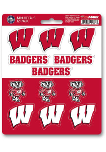 Sports Licensing Solutions Wisconsin Badgers 12 pc Auto Decal - Red