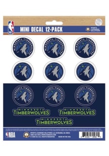 Sports Licensing Solutions Minnesota Timberwolves 12 Pc Mini Auto Decal - Blue