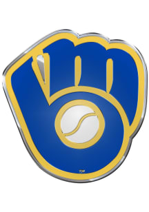 Sports Licensing Solutions Milwaukee Brewers embossed Car Emblem - Navy Blue