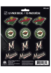 Sports Licensing Solutions Minnesota Wild 12 Pc Mini Auto Decal - Maroon