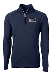 Cutter and Buck Drexel Dragons Mens Navy Blue Adapt Knit Long Sleeve Qtr Zip Pullover