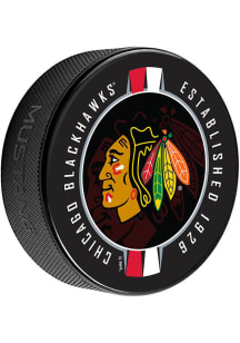 Chicago Blackhawks Ribbon Hockey Puck