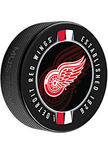 Detroit Red Wings Ribbon Hockey Puck