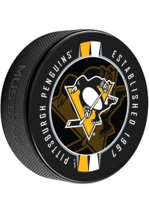 Pittsburgh Penguins Ribbon Hockey Puck