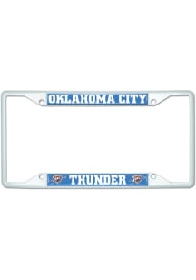 Oklahoma City Thunder White License Plate Frame - White