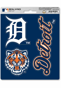 Sports Licensing Solutions Detroit Tigers 3pk Vinyl Auto Decal - Navy Blue