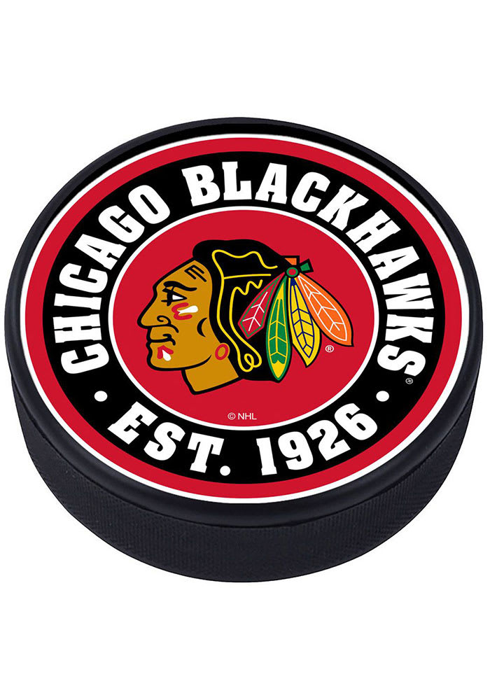 Chicago Blackhawks Established Textured Hockey Puck