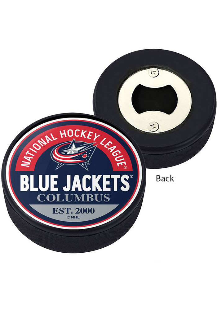 Columbus Blue Jackets Block Textured Opener Hockey Puck
