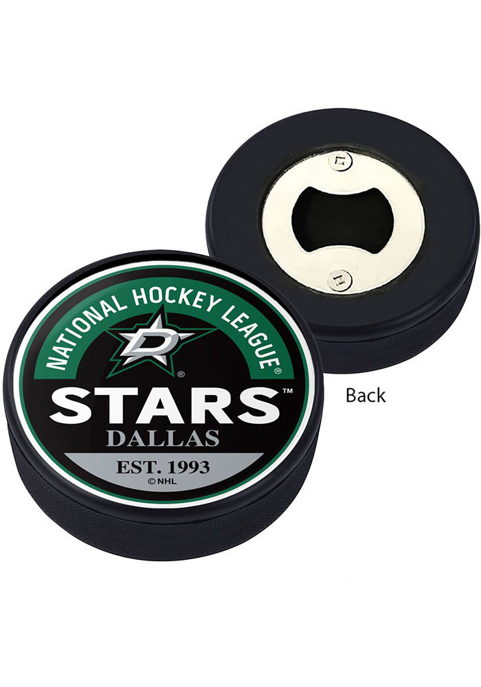 Dallas Stars Block Textured Opener Hockey Puck