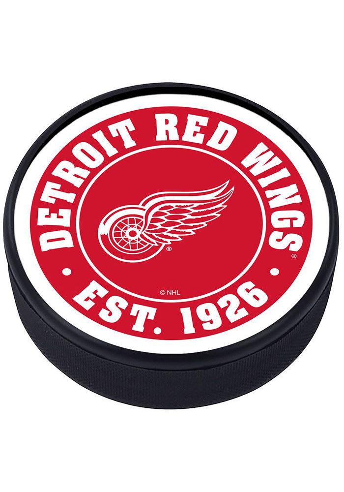 Detroit Red Wings Established Textured Hockey Puck