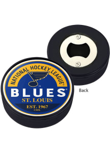 St Louis Blues Block Textured Opener Hockey Puck