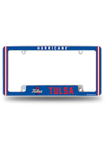 Tulsa Golden Hurricane Classic All Over Chrome License Plate Frame - White