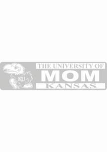 Kansas Jayhawks 3x10 White Mom Auto Decal - White