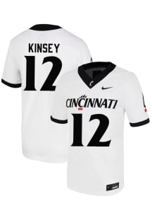 Zeb Kinsey Nike Mens White Cincinnati Bearcats NIL Name And Number Football Jersey