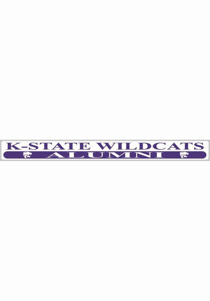 K-State Wildcats 2x19 Purple Alumni Auto Strip - White