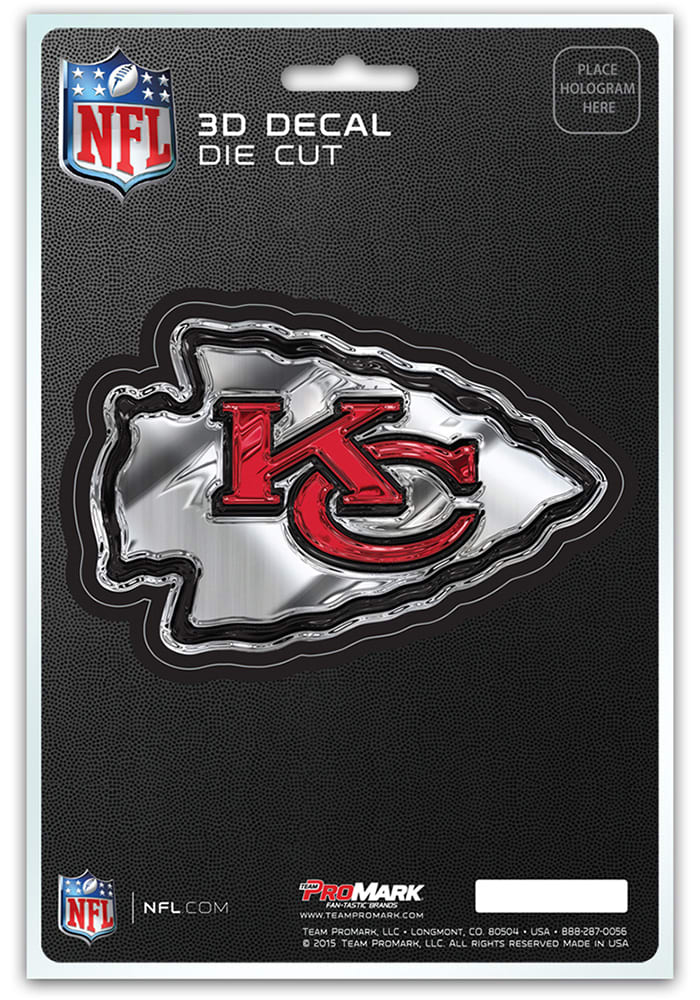 Kansas City Chiefs Decal 4x4 Perfect Cut Color State Shape