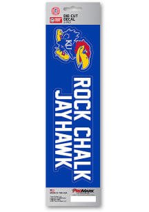 Kansas Jayhawks 3x12 Slogan Auto Decal - Blue