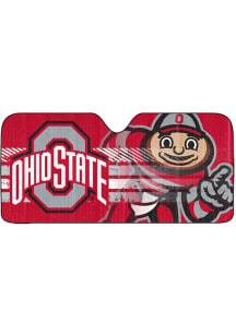 Ohio State Buckeyes Red Sports Licensing Solutions Universal Auto Sun Shade