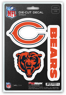 Sports Licensing Solutions Chicago Bears 5x7 inch 3 Pack Die Cut Auto Decal - Navy Blue