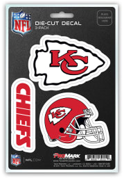 Sports Licensing Solutions Kansas City Chiefs 5x7 inch 3 Pack Die Cut Auto Decal - Red